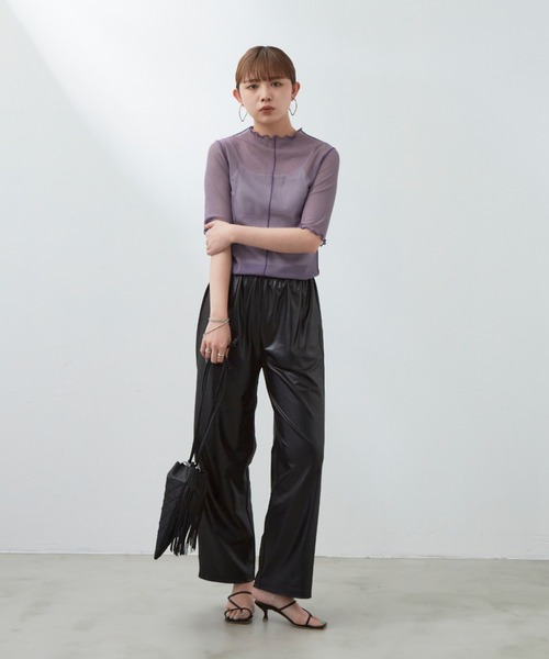 Aunt Marie's(アントマリーズ)の「レザーライクリラックスイージーパンツ(その他パンツ・レディース・ブラック/ベージュ・FREE/SMALL)」の18枚目の写真