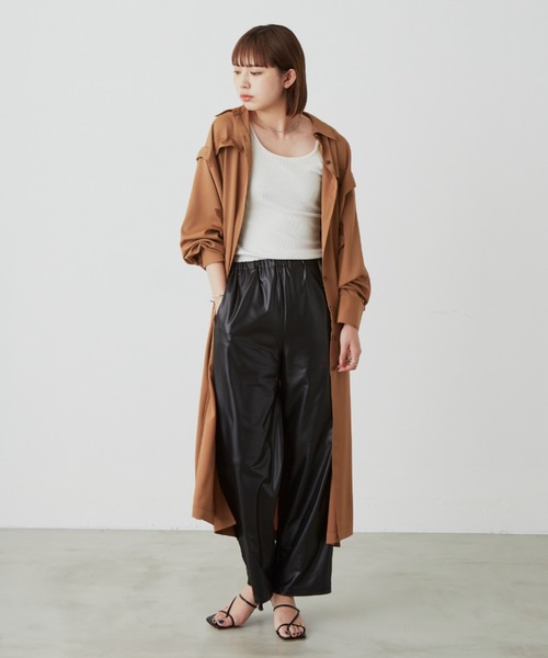 Aunt Marie's(アントマリーズ)の「レザーライクリラックスイージーパンツ(その他パンツ・レディース・ブラック/ベージュ・FREE/SMALL)」の22枚目の写真