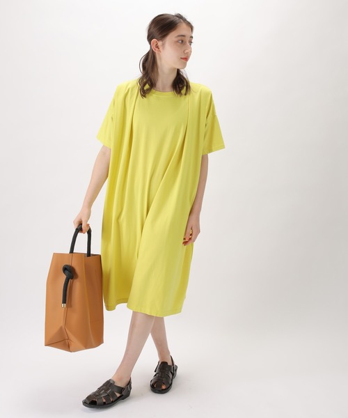 美品 zucca 羽織り ワンピース カーキ オリーブ　ズッカ ZUCCa（ズッカ）の「エコニール/ワンピース（ワンピース）」 - WEAR