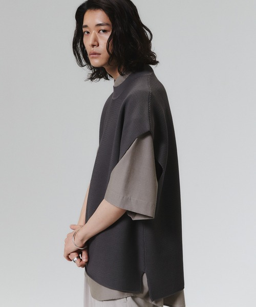 WYM LIDNM(ウィム バイ リドム)の「MINIMAL LOOSE KNIT VEST(ニット/セーター・メンズ・ベージュ/ブラウン/ブルー系その他・S/M/L)」の12枚目の写真