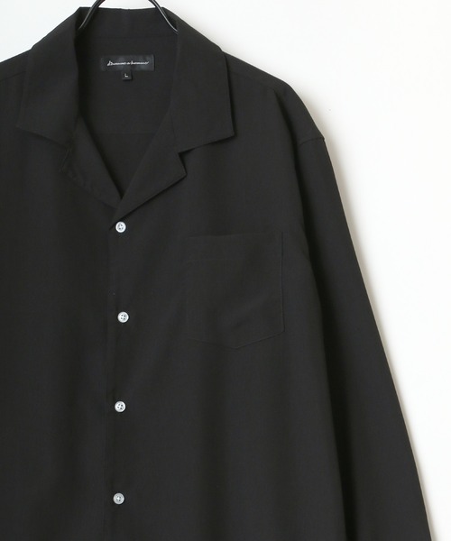 Lazar（ラザル）の「Oversize Drape Open Collar Shirt/オーバーサイズ ドレープ オープンカラーシャツ/無地/総柄/ストライプ/チェック（シャツ/ブラウス・メンズ・ホワイト/ライトブルー/ブラック/ベージュ/チャコール/モカ/ワイン/ライトグリーン/ターコイズブルー/ホワイト系その他/ベージュ系その他/ブルー系その他/ブラック系その他/ホワイト系その他2/ブラック系その他2/グレー系その他/ブルー系その他3/ベージュ系その他2/ブルー系その他2/グリーン系その他/ライトグレー/ベージュ系その他3/ブルーグレー/ブラック系その他3/ブラック系その他4/ダークグリーン/ホワイト系その他3/ブルー系その他4・LL/M/L）」の6枚目の写真