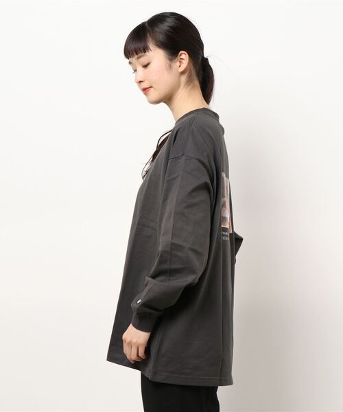 179/WG（イチナナキュウダブルジー）の「DISCUS絵画ロングスリーブTシャツ（Tシャツ/カットソー・レディース・ブラック/オフホワイト・FREE）」の14枚目の写真