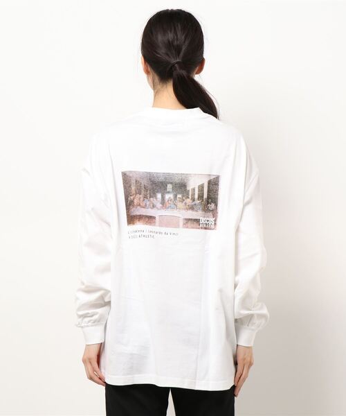 179/WG（イチナナキュウダブルジー）の「DISCUS絵画ロングスリーブTシャツ（Tシャツ/カットソー・レディース・ブラック/オフホワイト・FREE）」の5枚目の写真