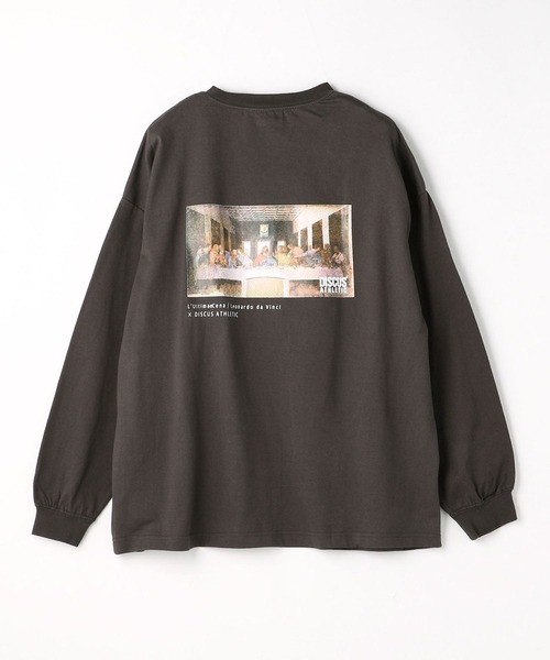 179/WG（イチナナキュウダブルジー）の「DISCUS絵画ロングスリーブTシャツ（Tシャツ/カットソー・レディース・ブラック/オフホワイト・FREE）」の3枚目の写真