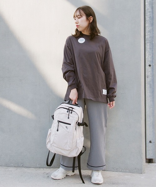 179/WG（イチナナキュウダブルジー）の「DISCUS絵画ロングスリーブTシャツ（Tシャツ/カットソー・レディース・ブラック/オフホワイト・FREE）」の11枚目の写真