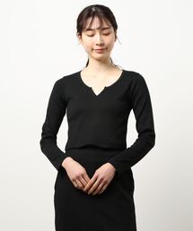 FIG&VIPER | リブスリットショートロンT(Tシャツ/カットソー)