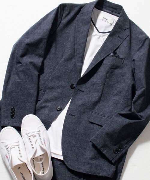 NOLLEY'S goodman（ノーリーズグッドマン）の「COOL DOTS セットアップ テーラードジャケット（テーラードジャケット・メンズ・ネイビー/インディゴブルー/ブラック系その他5・S/XL/M/L）」の2枚目の写真