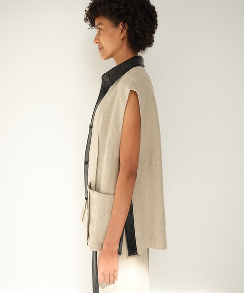 city（シティ）の「【CITY】フレンチリネンジレ（テーラードジャケット・レディース・ベージュ・FREE）」の16枚目の写真
