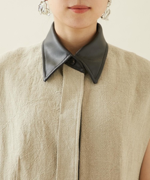 city（シティ）の「【CITY】フレンチリネンジレ（テーラードジャケット・レディース・ベージュ・FREE）」の12枚目の写真