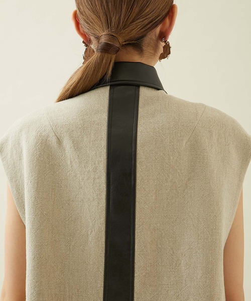city（シティ）の「【CITY】フレンチリネンジレ（テーラードジャケット・レディース・ベージュ・FREE）」の3枚目の写真