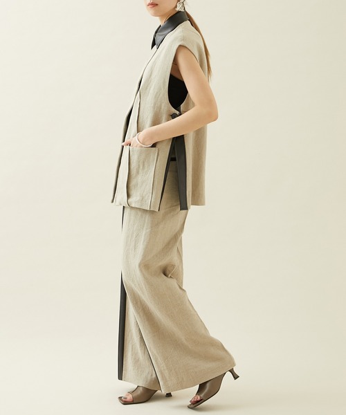 city（シティ）の「【CITY】フレンチリネンジレ（テーラードジャケット・レディース・ベージュ・FREE）」の13枚目の写真