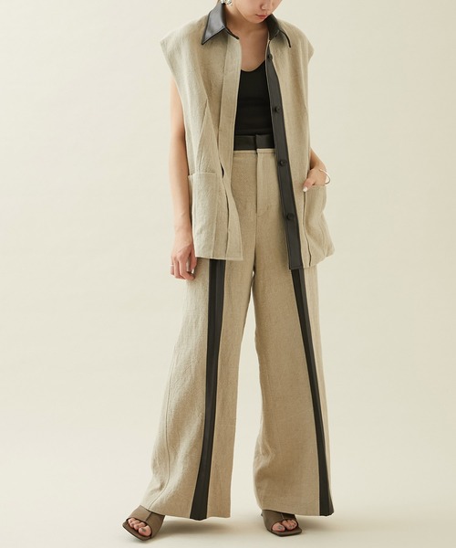 city（シティ）の「【CITY】フレンチリネンジレ（テーラードジャケット・レディース・ベージュ・FREE）」の8枚目の写真