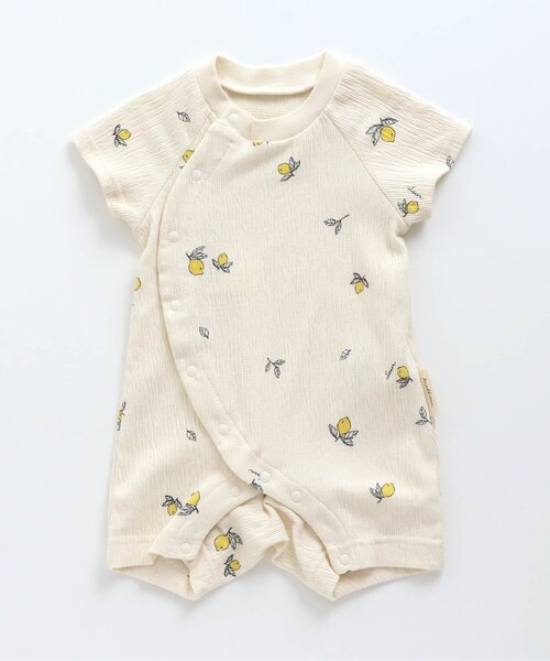 apres les cours（アプレレクール）の「/アボカド・レモン柄ロンパス（ロンパース・キッズ・アイボリー/ミント・60/80/70）」の2枚目の写真