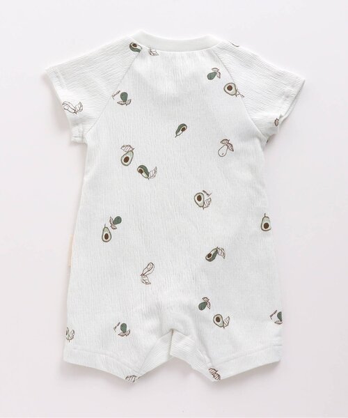 apres les cours（アプレレクール）の「/アボカド・レモン柄ロンパス（ロンパース・キッズ・アイボリー/ミント・60/80/70）」の4枚目の写真