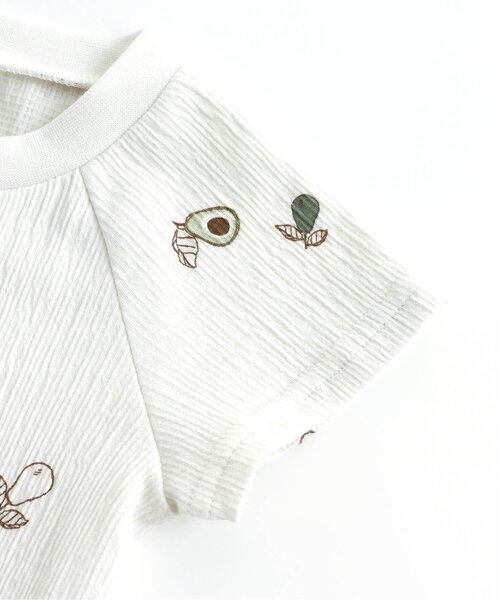 apres les cours（アプレレクール）の「/アボカド・レモン柄ロンパス（ロンパース・キッズ・アイボリー/ミント・60/80/70）」の6枚目の写真