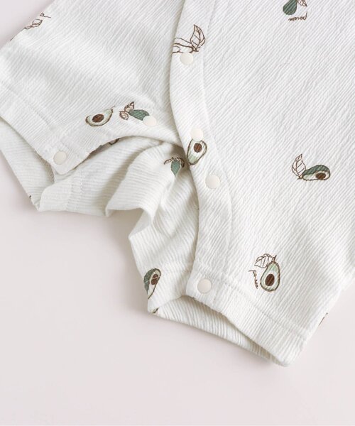 apres les cours（アプレレクール）の「/アボカド・レモン柄ロンパス（ロンパース・キッズ・アイボリー/ミント・60/80/70）」の8枚目の写真