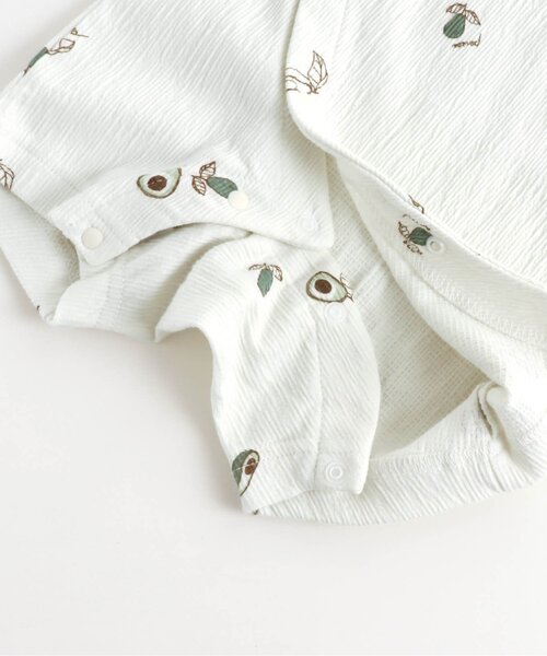 apres les cours（アプレレクール）の「/アボカド・レモン柄ロンパス（ロンパース・キッズ・アイボリー/ミント・60/80/70）」の9枚目の写真