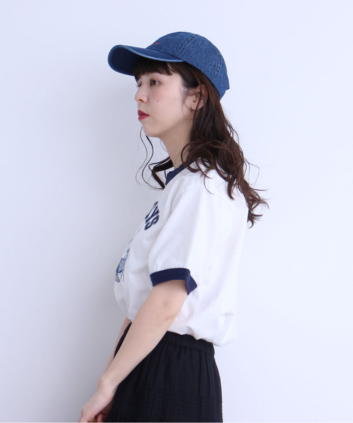 CHILD WOMAN（チャイルドウーマン）の「CERISE刺繍デニムキャップ（キャップ・レディース・ネイビー・FREE）」の3枚目の写真