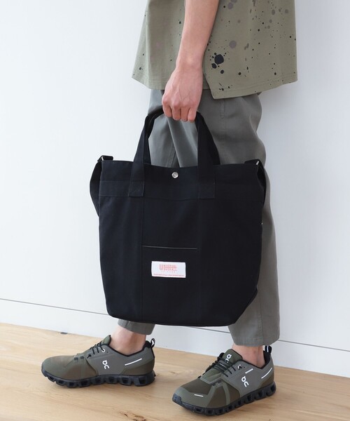 UNIVERSAL OVERALL（ユニバーサルオーバーオール）の「UNIVERSAL OVERALL × B:MING by BEAMS / 別注 2WAY トートバッグ（トートバッグ・メンズ・オフホワイト/ネイビー/カーキ/ブラック/グレー/オリーブ・ONE SIZE）」の14枚目の写真
