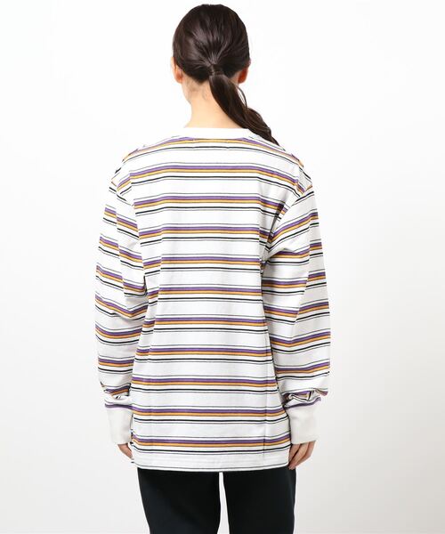 Oriens JOURNAL STANDARD（オリエンス ジャーナルスタンダード）の「Multi border L/S tee / マルチボーダー ロングスリーブTシャツ（Tシャツ/カットソー・レディース・スカイブルー/ネイビー/ホワイト・MEDIUM/LARGE）」の11枚目の写真