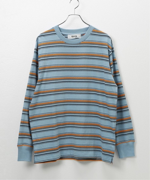 Oriens JOURNAL STANDARD（オリエンス ジャーナルスタンダード）の「Multi border L/S tee / マルチボーダー ロングスリーブTシャツ（Tシャツ/カットソー・レディース・スカイブルー/ネイビー/ホワイト・MEDIUM/LARGE）」の2枚目の写真