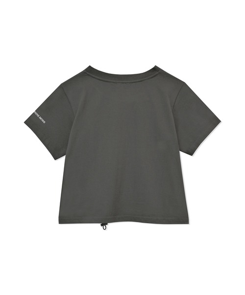 ANDGEEBEE(アンジービー)の「ドロストミニT(Tシャツ/カットソー・レディース・ホワイト/チャコールグレー・MEDIUM)」の8枚目の写真