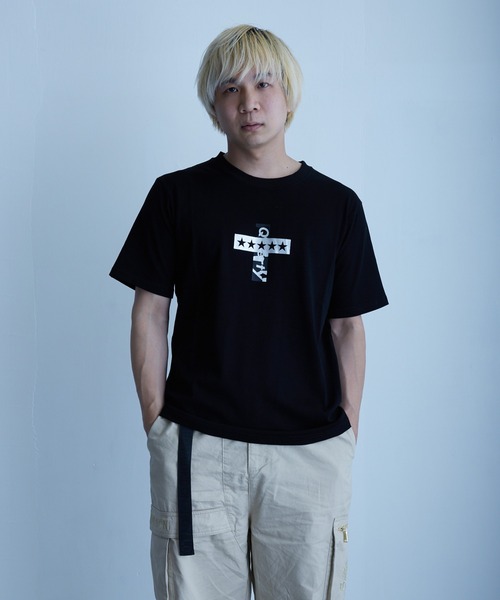 qwerty（クワーティ）の「QWERTY (クワーティ)/Cross Box T-shirt（Tシャツ/カットソー・メンズ・ホワイト/ブラック・MEDIUM/LARGE/X-LARGE）」の2枚目の写真