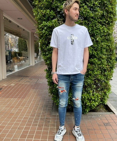 qwerty（クワーティ）の「QWERTY (クワーティ)/Cross Box T-shirt（Tシャツ/カットソー・メンズ・ホワイト/ブラック・MEDIUM/LARGE/X-LARGE）」の15枚目の写真