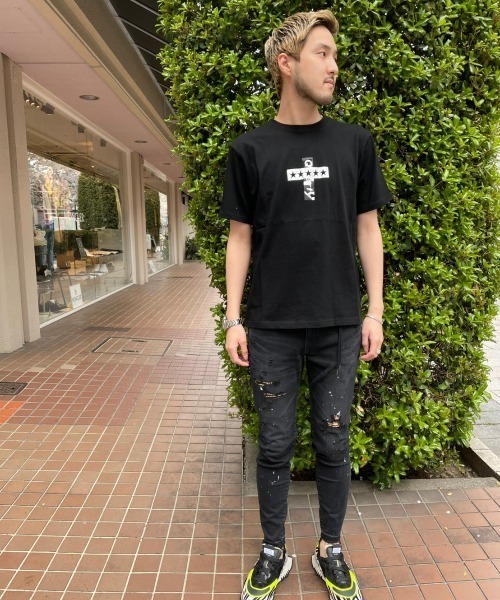 qwerty（クワーティ）の「QWERTY (クワーティ)/Cross Box T-shirt（Tシャツ/カットソー・メンズ・ホワイト/ブラック・MEDIUM/LARGE/X-LARGE）」の18枚目の写真