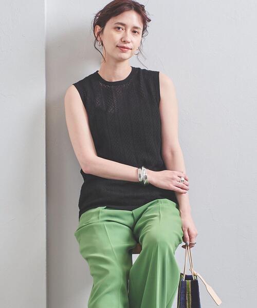 「UNITED ARROWS」 ノースリーブニット - グレー レディース UNITED ARROWS LTD. OUTLET｜Vネック ノースリーブニット