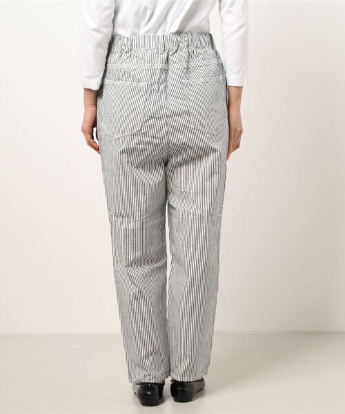 Samansa Mos2（サマンサ モスモス）の「綿麻ヒッコリーイージーパンツ（その他パンツ・レディース・ネイビー/ブラウン・ﾌﾘ-）」の3枚目の写真