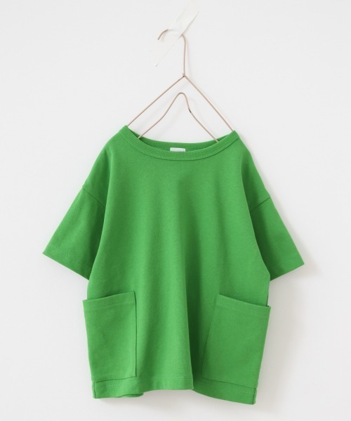 LOWRYS FARM（ローリーズファーム）の「ＵＳＡサイドポケットＴ　938883（Tシャツ/カットソー・キッズ・チャコールグレー/オレンジ/グリーン/アイボリー/パープル/グリーン系その他/ブルー/ネイビー/グレー/カーキ/ピンク・110cm/120cm/130cm/140cm/150cm/150cm(140-150cm)/140cm(130-140cm)/110cm(100-110cm)/120cm(110-120cm)/130cm(120-130cm)）」の7枚目の写真