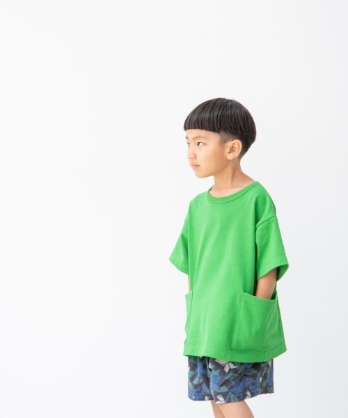 LOWRYS FARM（ローリーズファーム）の「ＵＳＡサイドポケットＴ　938883（Tシャツ/カットソー・キッズ・チャコールグレー/オレンジ/グリーン/アイボリー/パープル/グリーン系その他/ブルー/ネイビー/グレー/カーキ/ピンク・110cm/120cm/130cm/140cm/150cm/150cm(140-150cm)/140cm(130-140cm)/110cm(100-110cm)/120cm(110-120cm)/130cm(120-130cm)）」の6枚目の写真