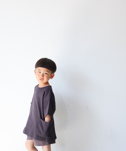 LOWRYS FARM（ローリーズファーム）の「ＵＳＡサイドポケットＴ　938883（Tシャツ/カットソー・キッズ・チャコールグレー/オレンジ/グリーン/アイボリー/パープル/グリーン系その他/ブルー/ネイビー/グレー/カーキ/ピンク・110cm/120cm/130cm/140cm/150cm/150cm(140-150cm)/140cm(130-140cm)/110cm(100-110cm)/120cm(110-120cm)/130cm(120-130cm)）」の13枚目の写真