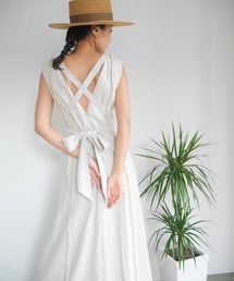 BACKクロスフリンジワンピース