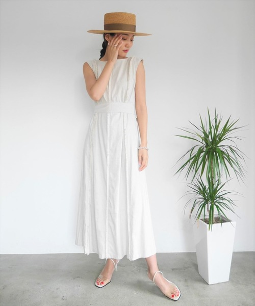 LADYMADE（レディメイド）の「BACKクロスフリンジワンピース（ワンピース・レディース・レッド/ライトグリーン/ライトベージュ・FREE）」の12枚目の写真