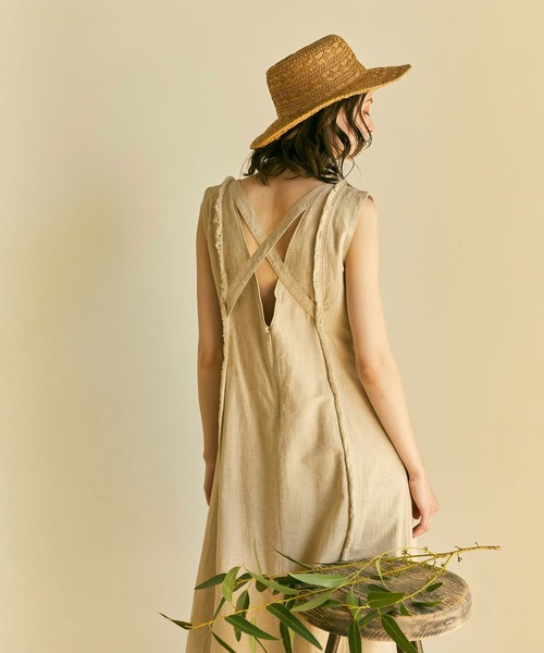 LADYMADE（レディメイド）の「BACKクロスフリンジワンピース（ワンピース・レディース・レッド/ライトグリーン/ライトベージュ・FREE）」の13枚目の写真