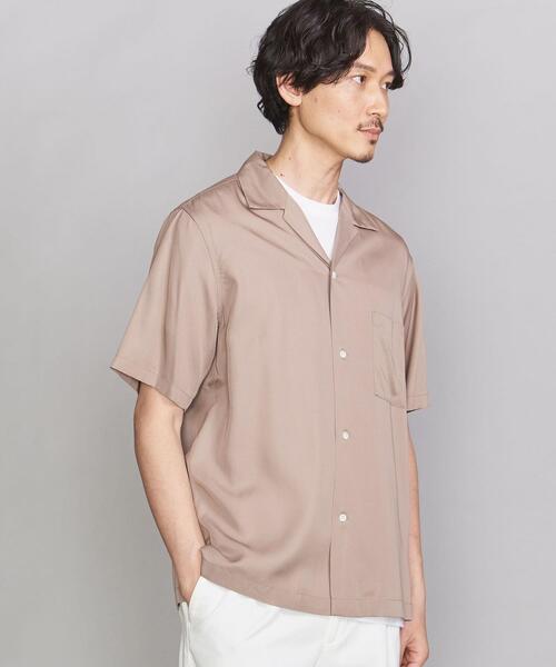 BEAUTY&YOUTH UNITED ARROWS（ビューティーアンドユースユナイテッドアローズ）の「BY DULL/LUSTR オープンカラー リラックスレギュラー シャツ（シャツ/ブラウス・メンズ・ベージュ/オリーブ/イエロー・SMALL/MEDIUM/LARGE/X-LARGE）」の2枚目の写真