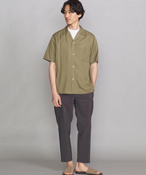 BEAUTY&YOUTH UNITED ARROWS（ビューティーアンドユースユナイテッドアローズ）の「BY DULL/LUSTR オープンカラー リラックスレギュラー シャツ（シャツ/ブラウス・メンズ・ベージュ/オリーブ/イエロー・SMALL/MEDIUM/LARGE/X-LARGE）」の7枚目の写真