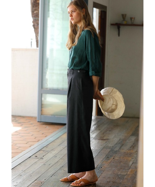 human woman(ヒューマンウーマン)の「◆レーヨンリネンパンツ(その他パンツ・レディース・カーキ/グレー系その他・SMALL/MEDIUM/LARGE/X-LARGE/X-SMALL)」の1枚目の写真
