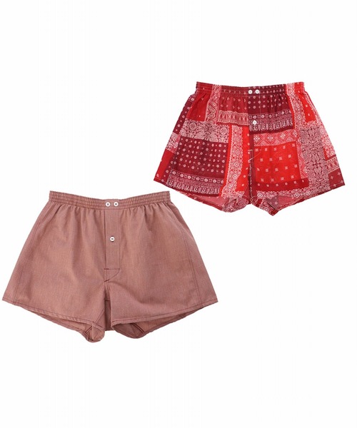 ANONYMOUSISM（アノニマスイズム）の「【ANONYMOUSISM】布帛トランクス2P/2枚セット/アノニマスイズム（トランクス・メンズ・ブルー/レッド/ブラック/グリーン・L/XL/M）」の4枚目の写真