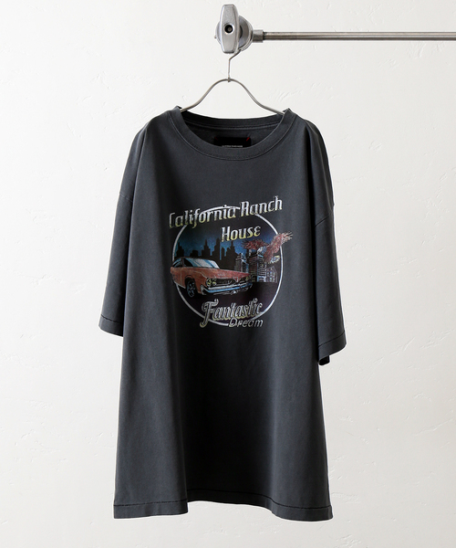 B.C STOCK（ベーセーストック）の「CRH DYED-T MOTOR CITY Tシャツ（Tシャツ/カットソー・メンズ・ブラック/アイボリー・MEDIUM/LARGE）」の2枚目の写真
