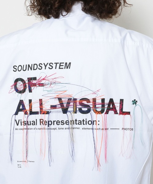 A4A（エーフォーエー）の「A4A/エーフォーエー/Sound グラフィックプリント半袖シャツ（シャツ/ブラウス・メンズ・ホワイト/ブラック・FREE）」の11枚目の写真