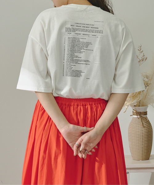 Ambre Neige（アンブルネージュ）の「アソートプリントTシャツ／【WEB/EC限定商品】（Tシャツ/カットソー・レディース・チャコールグレー/オフホワイト/ホワイト系その他/グレー系その他・FREE）」の8枚目の写真