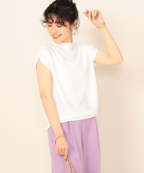 NOLLEY’S(ノーリーズ)の「ホールガーメントノースリーブプルオーバーニット(ニット/セーター・レディース・ブラック/オフホワイト/ブラック系その他3/オレンジ系その他3・38)」の2枚目の写真