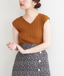 natural couture | 前後2WAYベーシックノースリリブニット(ニット/セーター)