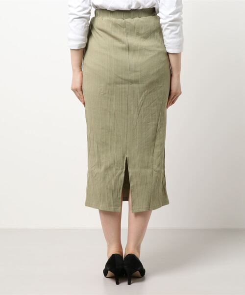 Lull（ルル）の「【Lull / ルル】リブタイトスカート（スカート・レディース・カーキ/ブラック・M）」の17枚目の写真