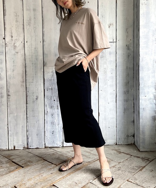 Lull（ルル）の「【Lull / ルル】リブタイトスカート（スカート・レディース・カーキ/ブラック・M）」の20枚目の写真