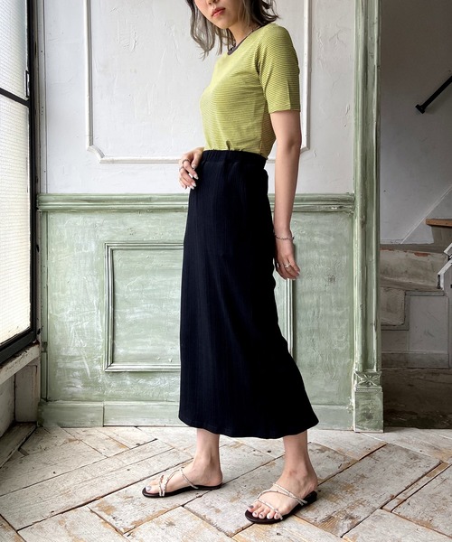 Lull（ルル）の「【Lull / ルル】リブタイトスカート（スカート・レディース・カーキ/ブラック・M）」の21枚目の写真