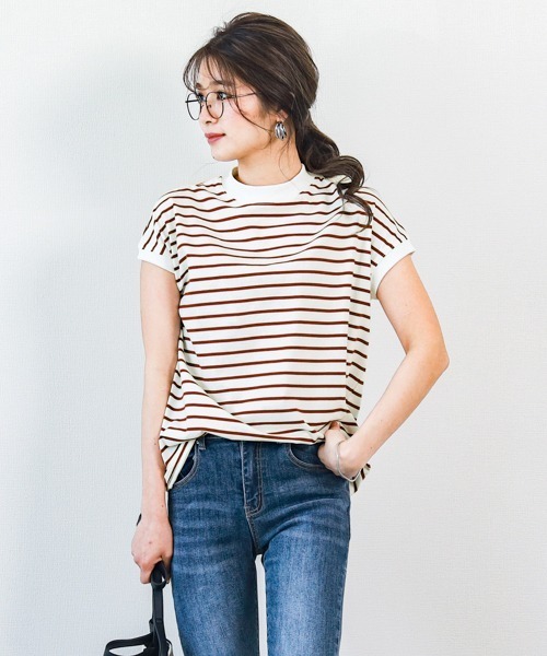SUGAR BISKET(シュガービスケット)の「2type コットン Tシャツ(Tシャツ/カットソー・レディース・ブルー/ホワイト/ブラック/ベージュ/ブラウン系その他/ブルー系その他2/ブラック系その他・フリー)」の1枚目の写真